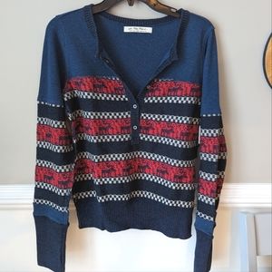 Free People To The Woods Top In Boy Combo  long sleeve shirt